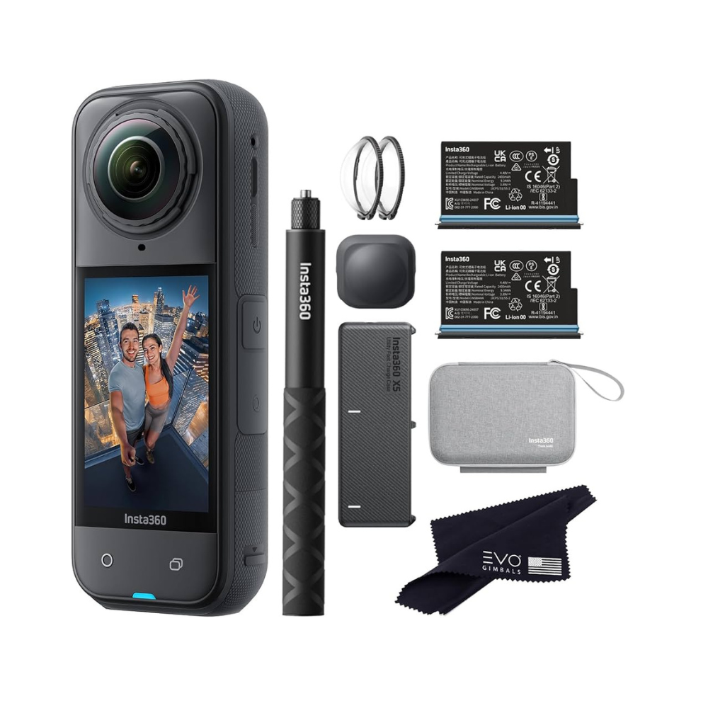 Insta360 X5 8K 360° Action Camera – Essentials Bundle